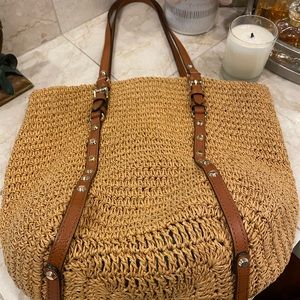 GUC Micheal Kors straw/ Raffia Tote